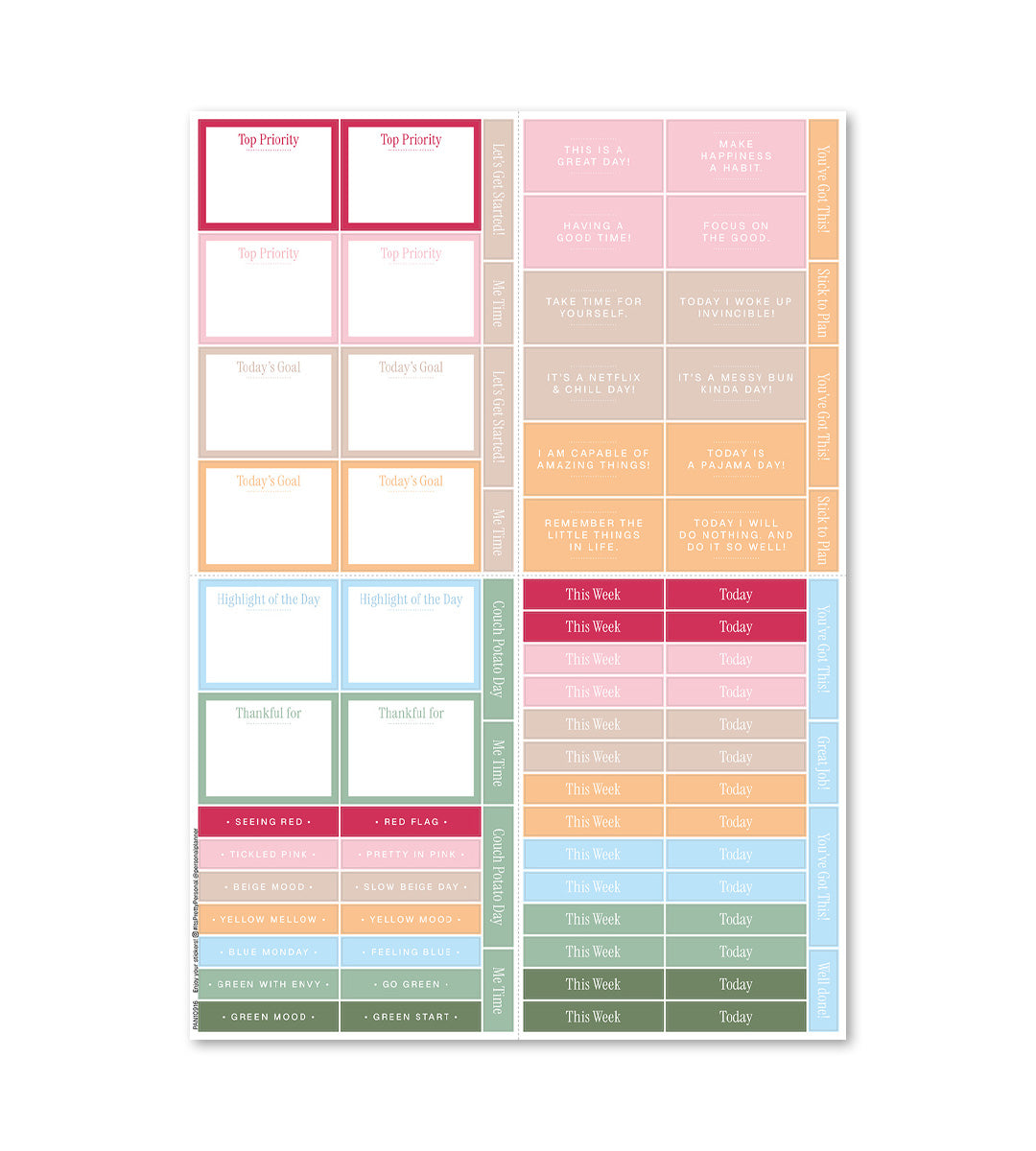 Klistermärken - Stick to plan (Box)