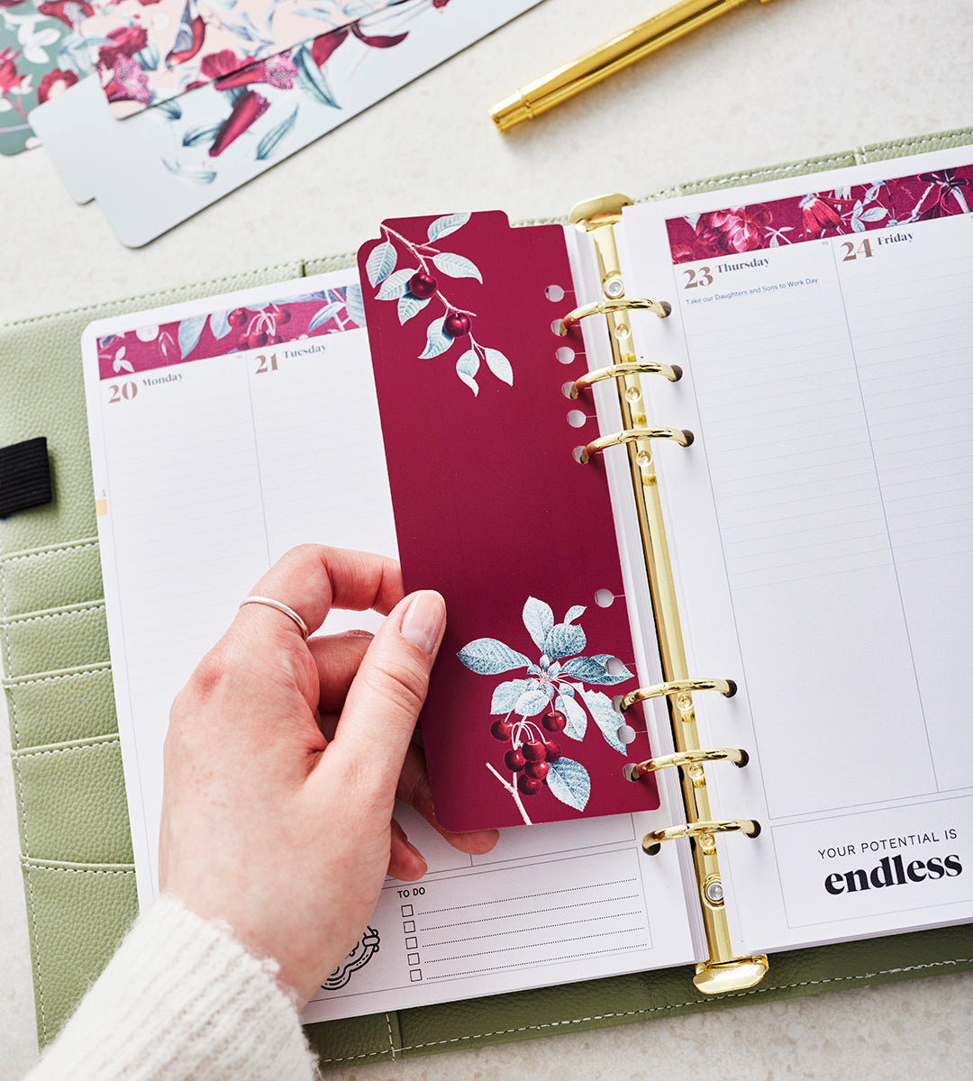 Kit - Cherry me up till systemkalender - storlek A5