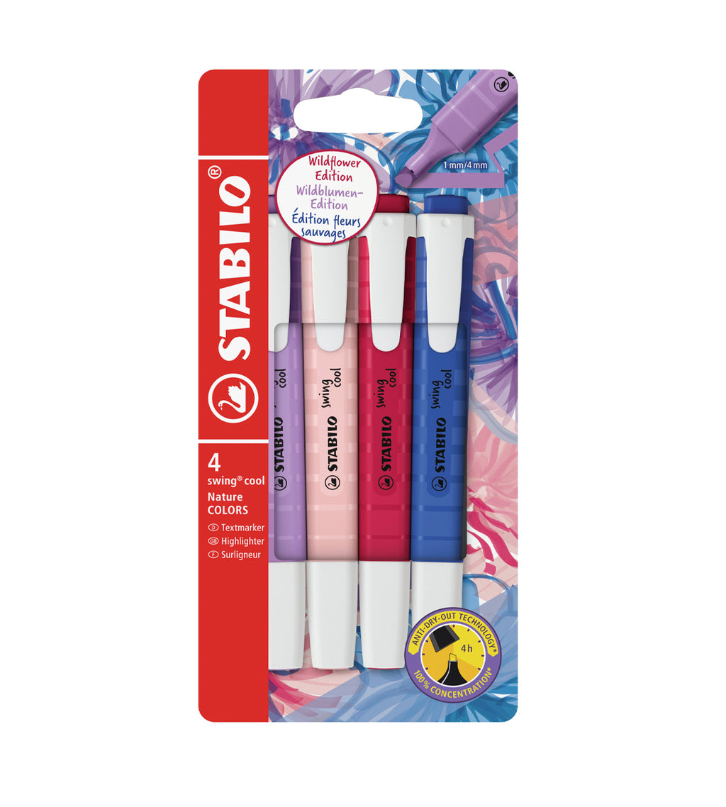 Överstrykningspennor - Stabilo Swing Cool 4-pack