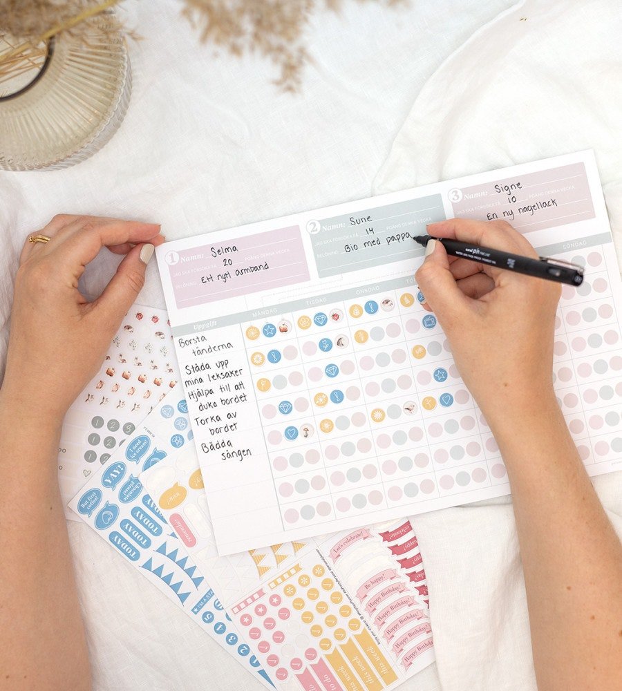 Belöningsschema för barn - Personal Planner