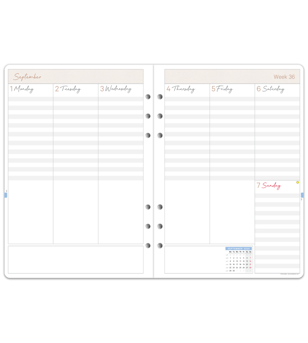 Systemkalender - Inlaga A5