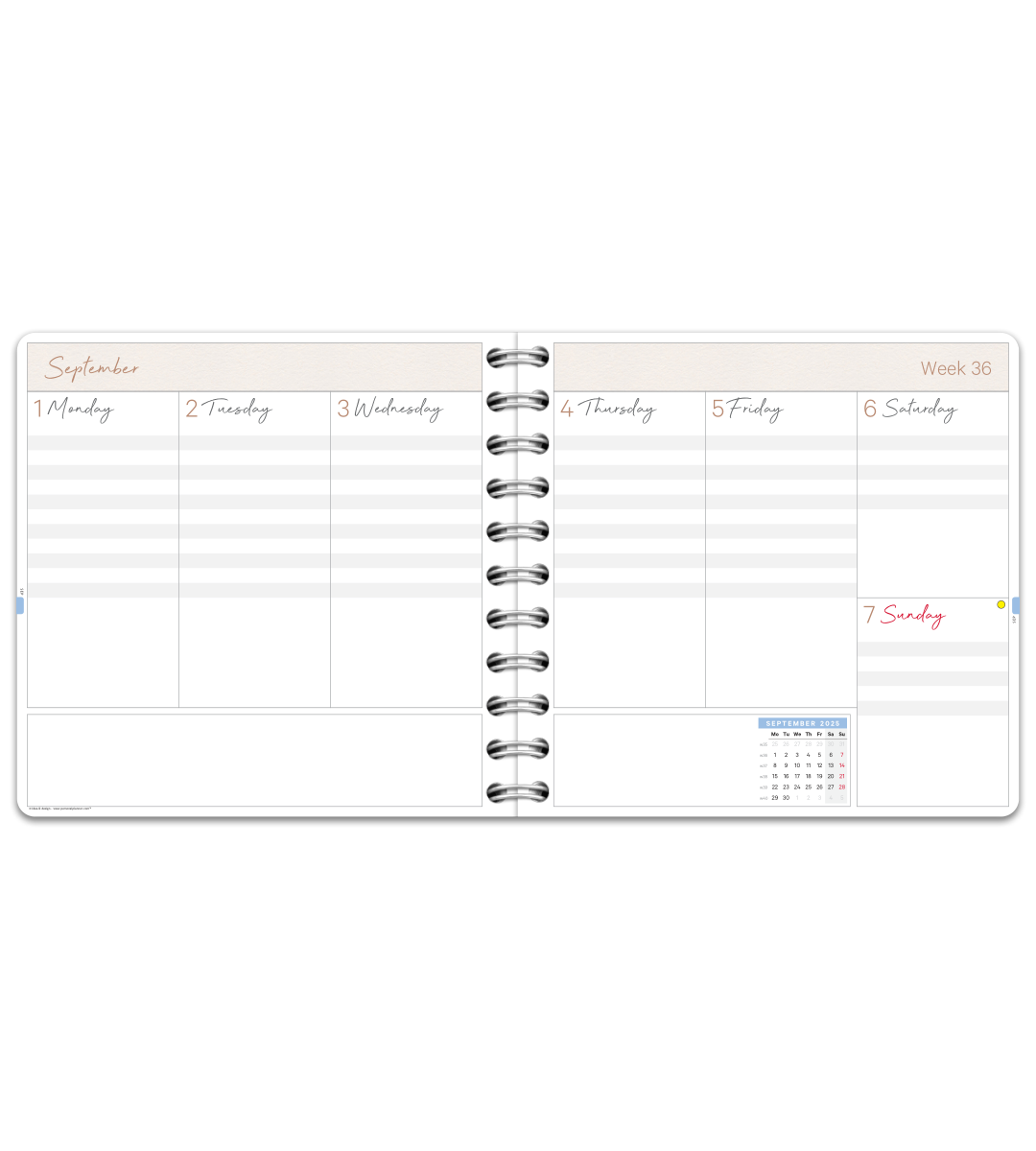 Almanacka - Spiralbindning Mellan