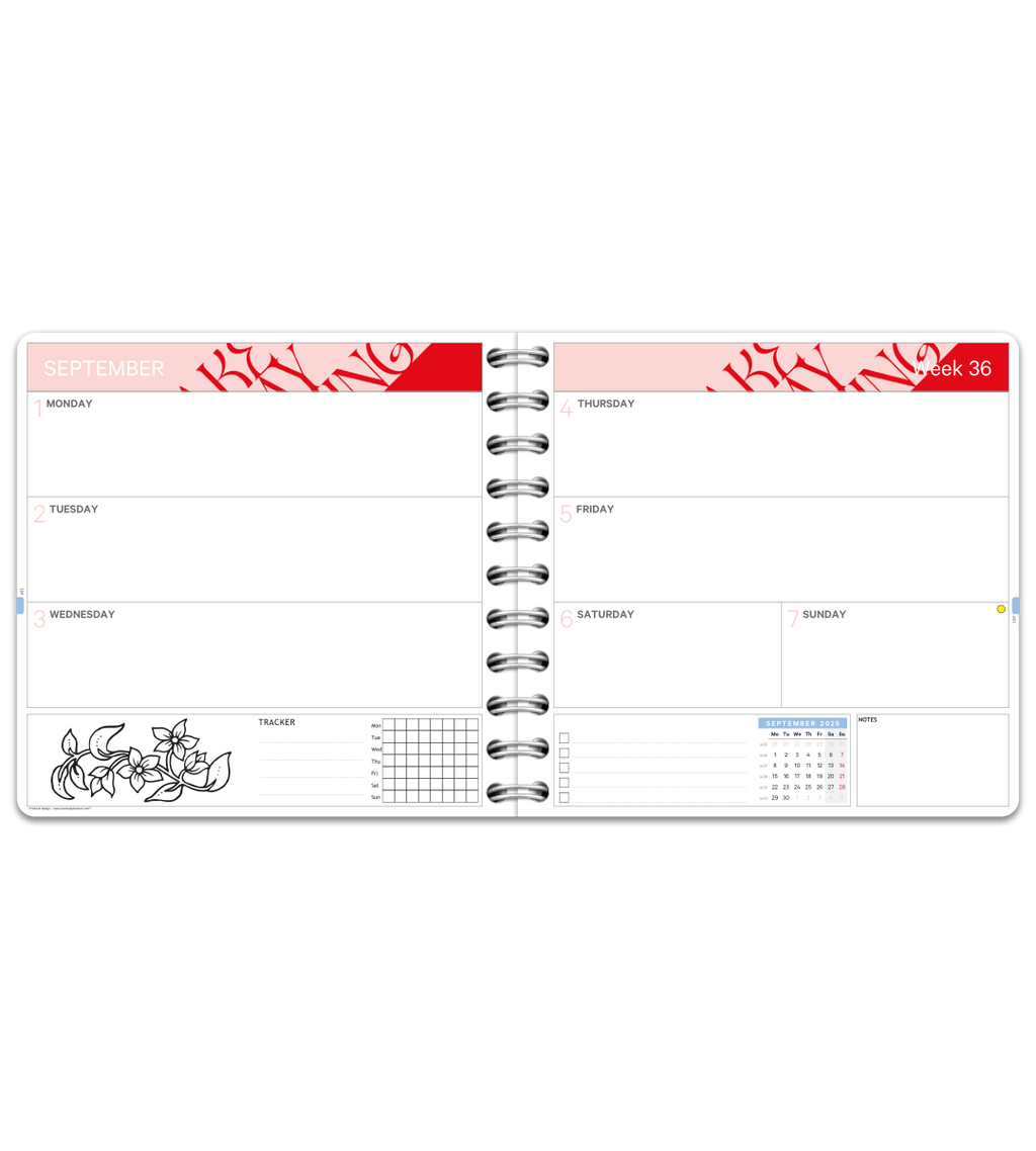 Almanacka - Spiralbindning Mellan