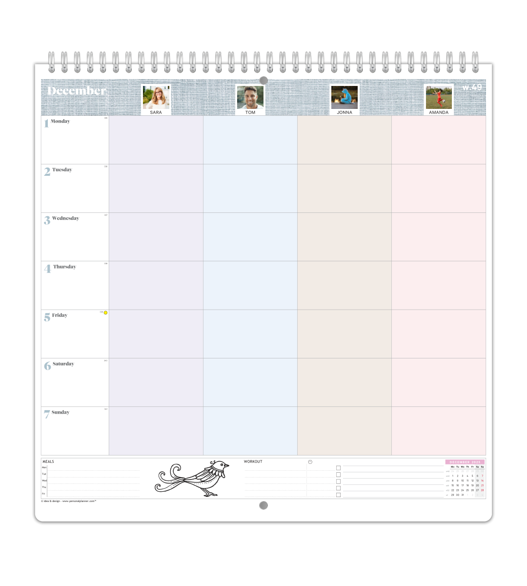 Familjekalender - Veckoöversikt