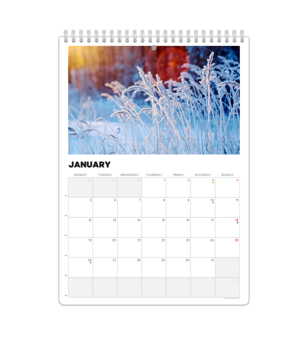 Fotokalender - Månadsöversikt