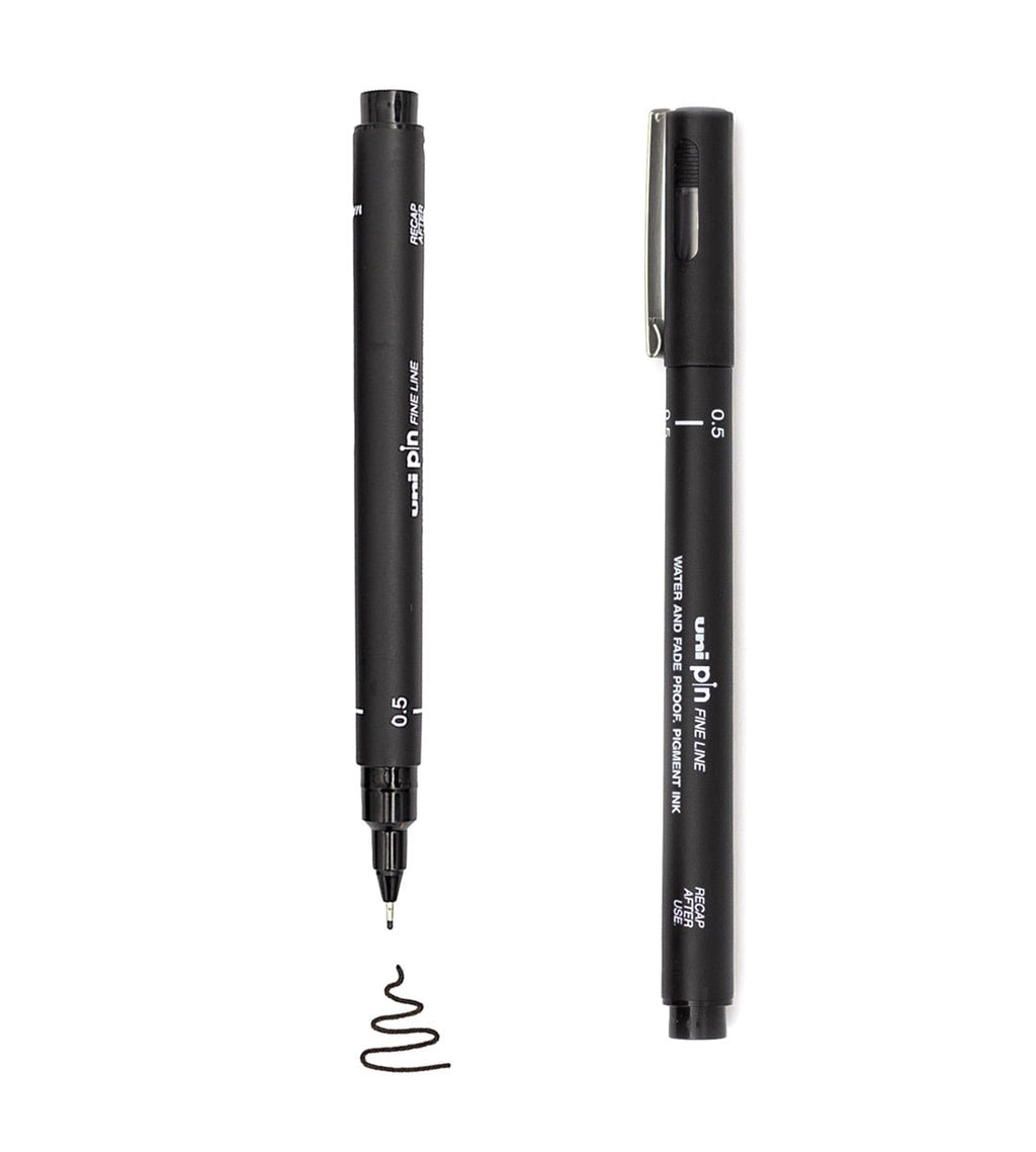 Fineliner - Uni Pin 5-pack - svart - Personal Planner
