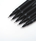 Fineliner - Uni Pin 5-pack - svart - Personal Planner