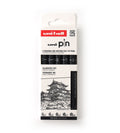 Fineliner - Uni Pin 5-pack - svart - Personal Planner