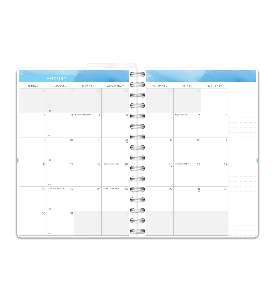 Kalender Smart Design - Spiralbindning A5 - Personal Planner
