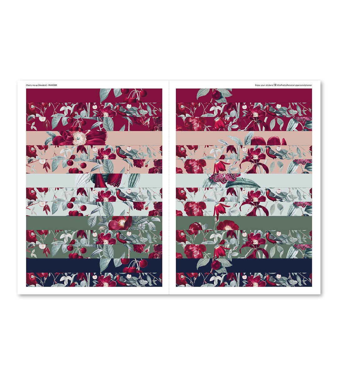 Klistermärken - Cherry me up (Headers) - Personal Planner