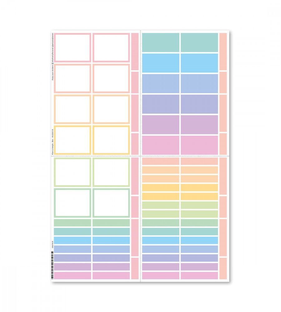 Klistermärken - Plain & Simple (Box) - pastell - Personal Planner