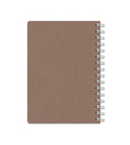 Notebook Brown Canvas - Spiralbindning A5 - Personal Planner