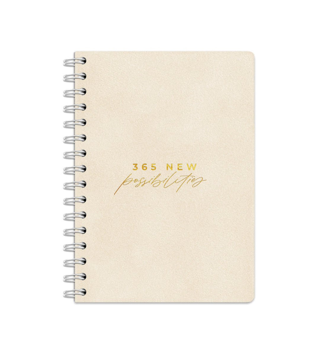 Notebook Creme Suede - Spiralbindning A5 - Personal Planner