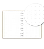 Notebook Creme Suede - Spiralbindning A5 - Personal Planner