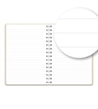 Notebook Creme Suede - Spiralbindning A5 - Personal Planner