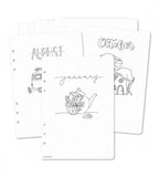 Refillsidor - Månadens mål 12-pack till systemkalender - storlek A5 - Personal Planner