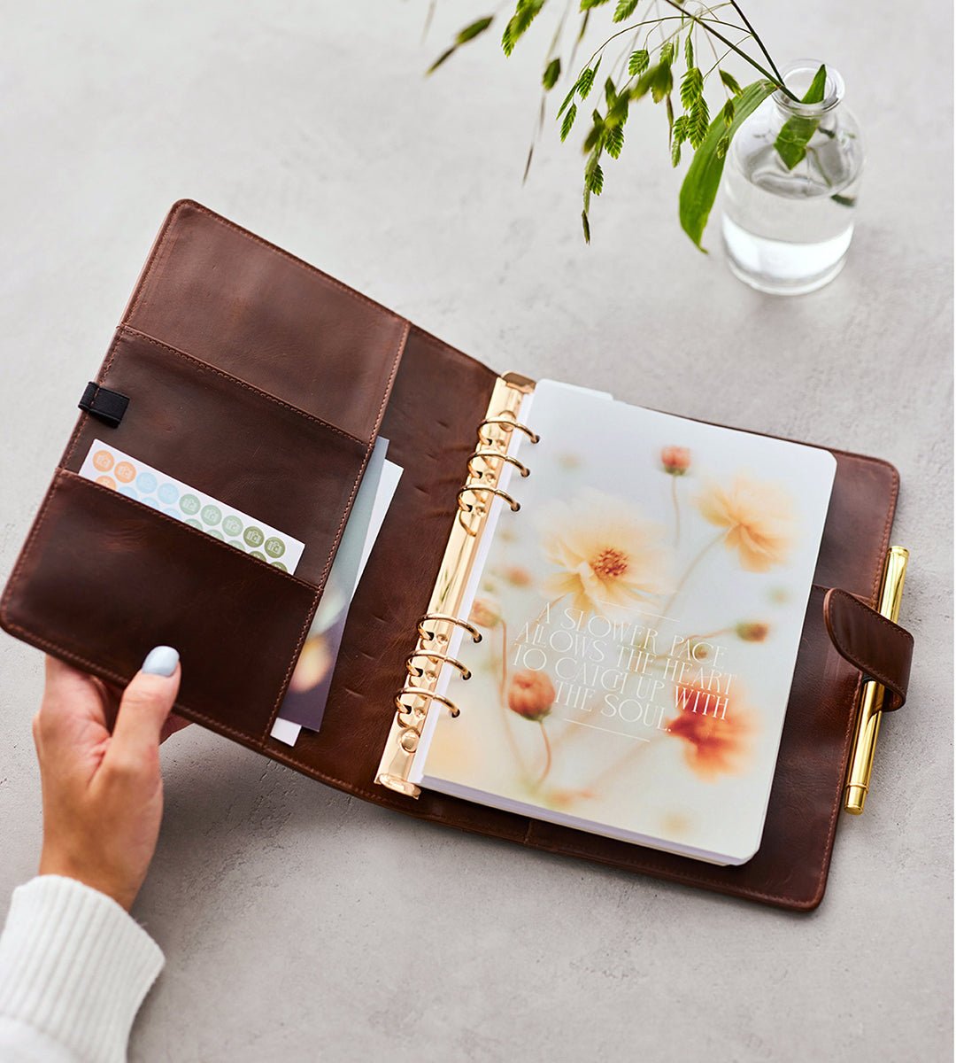 Ringpärm - Läder till systemkalender - A5 - Personal Planner