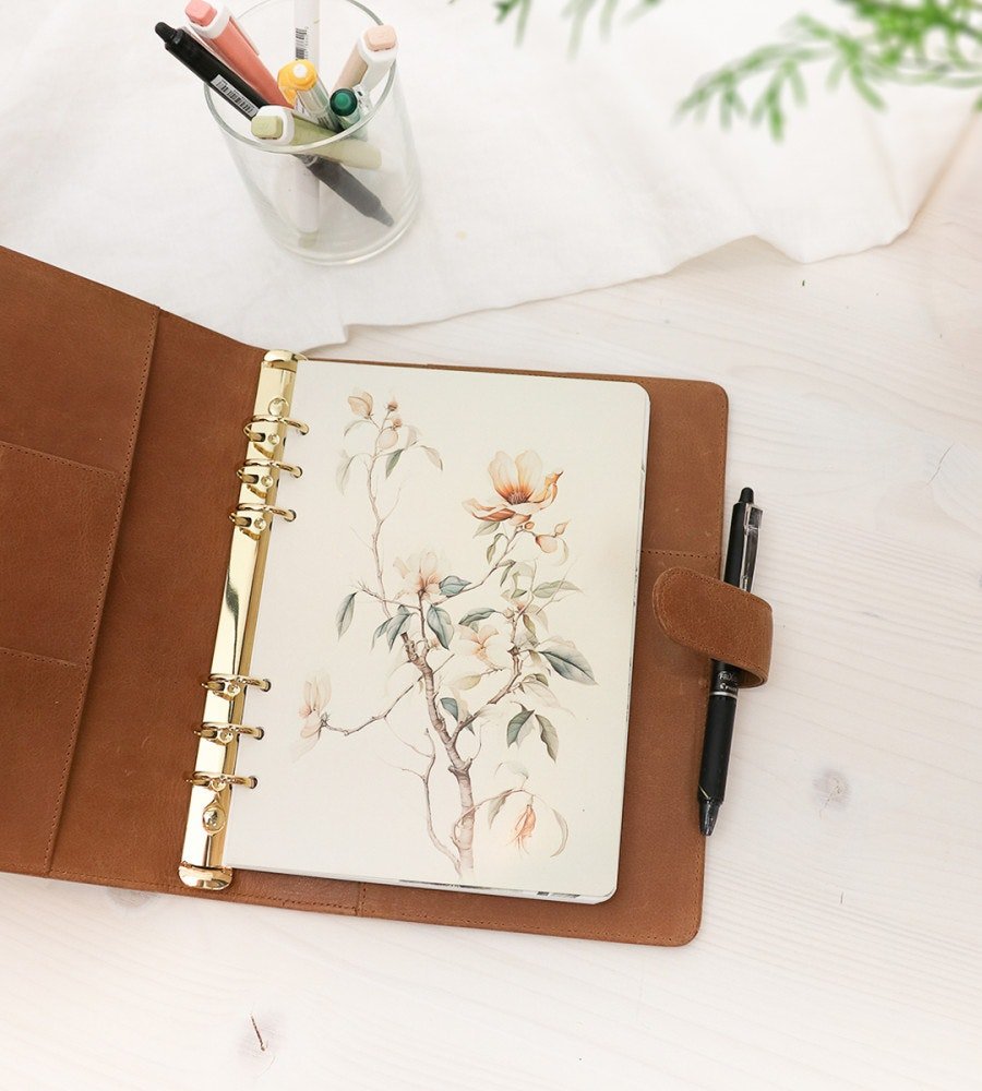 Ringpärm - Läder till systemkalender - A5 - Personal Planner