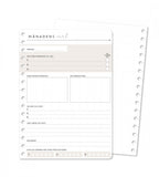 Snap in refillsidor - Månadens mål 12-pack till almanacka - storlek A5 - Personal Planner