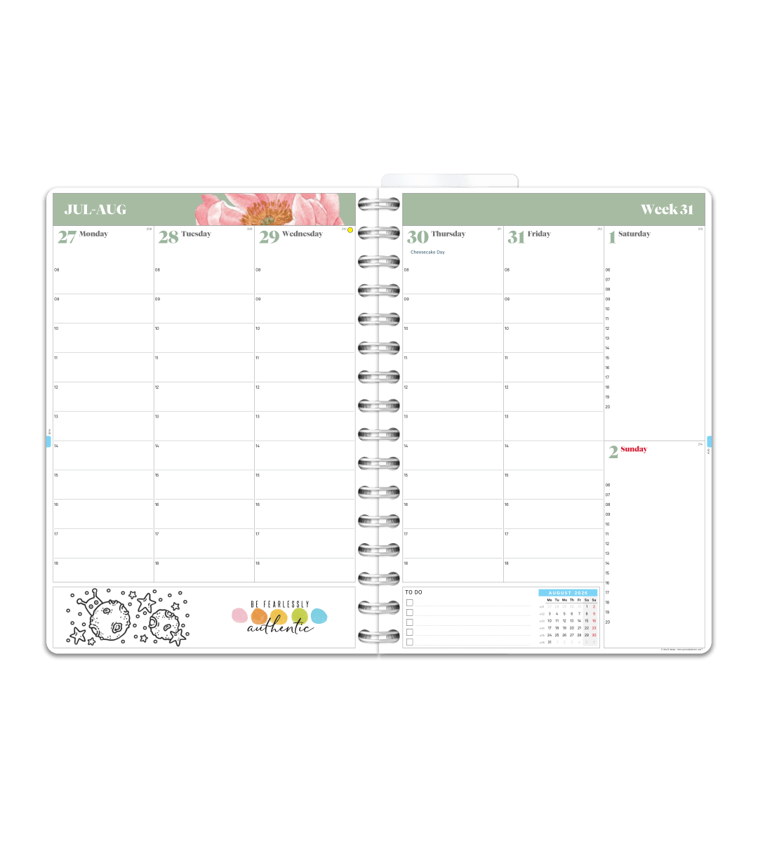 Spiralbindning A5 - Lärarkalender - Personal Planner