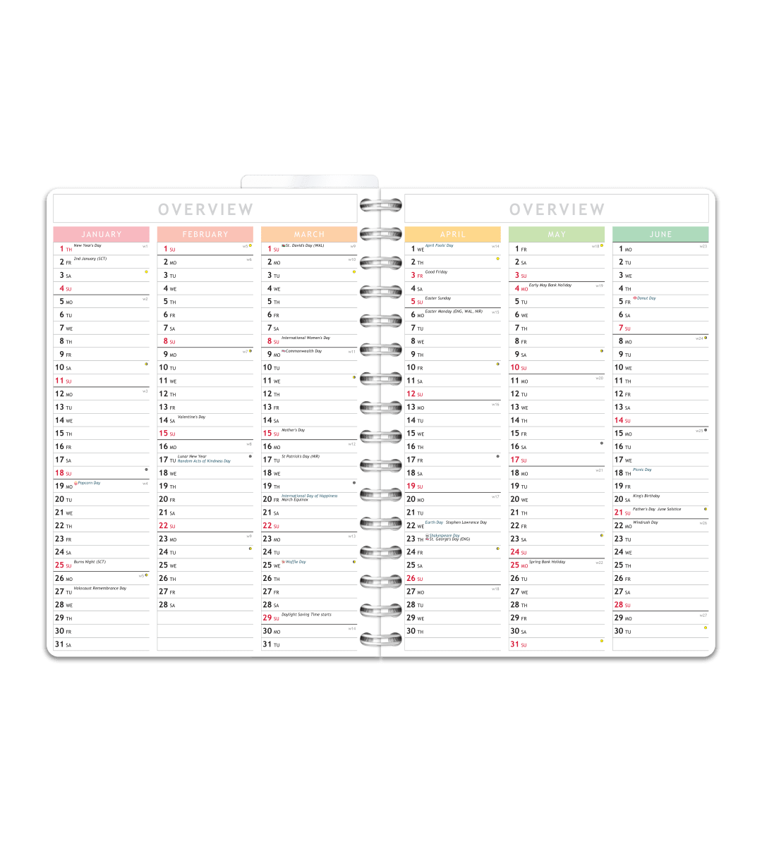Spiralbindning A5 - Träningsdagbok - Personal Planner